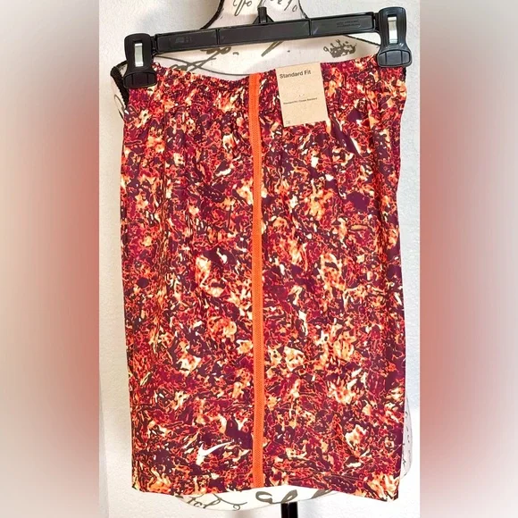 Boy's XL Nike Standard Fit Training Athletic Shorts Orange Fire Camo Design NWT - Picture 1 of 6